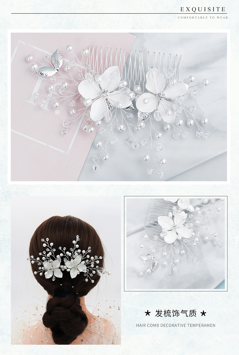 Fashion Wedding Headwear New Product Insert Handmade Crystal Hair Comb Fairy Wedding Jewelry display picture 5