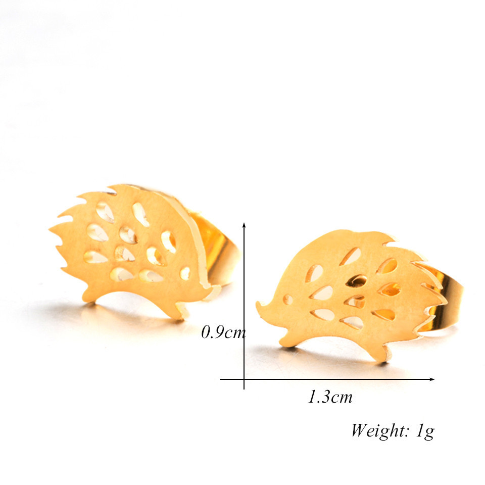 Simple Hedgehog Alloy Earrings Wholesale