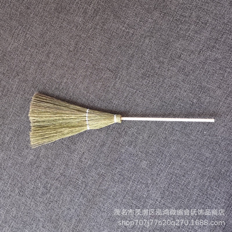 Casa de muñecas accesorios DIY escena modelo miniatura juguete pequeños adornos mini tejida a mano escoba cubo de basura pala