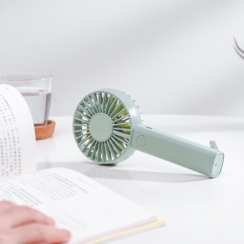 新款办公室桌面手持蓄电风扇定制 便携式usb充电小风扇厂家直供