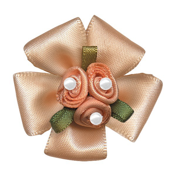 Yao Ming cinta flor decoración hecha a mano 3,6 cm de ancho cinta arco horquilla tocado ropa cinta pequeña flor arco