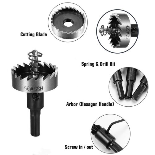 High quality HSS high speed steel hole opener drill bit stainless steel hole opener metal sheet hole expander 12-100mm