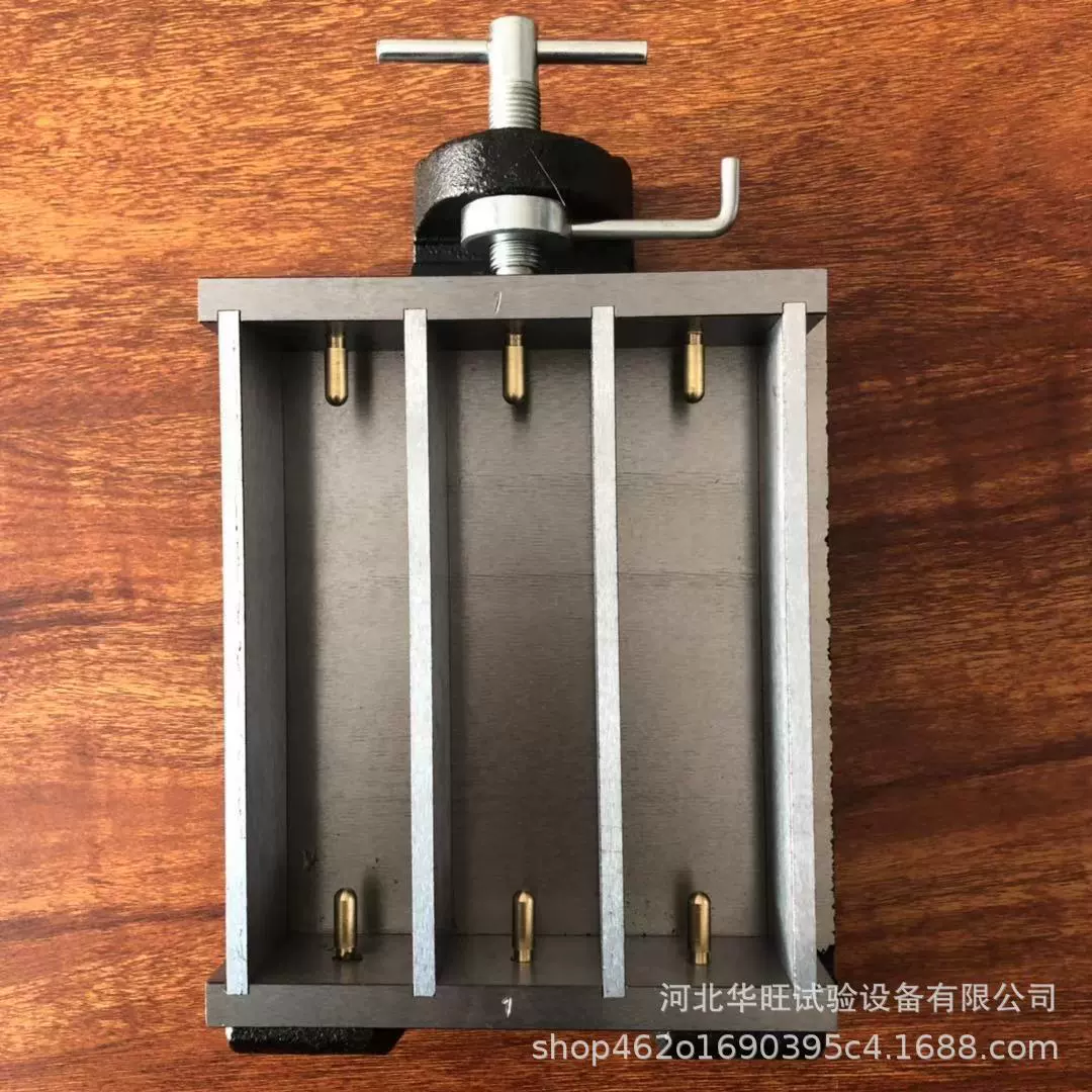 Чугунная тестовая форма 40*40*160, форма для сухой усадки цементного раствора с медным гвоздям, термоусадочная форма для тестирования расширения