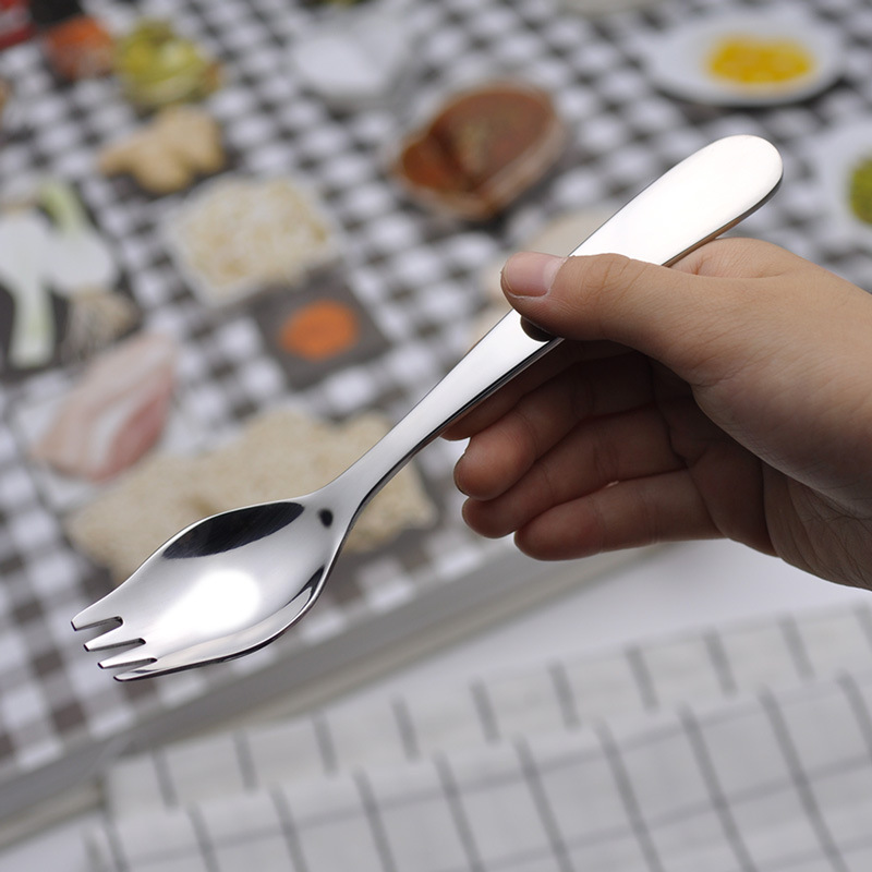 Children's 304 Stainless Steel Integrated Creative Salad Fork And Spoon_voghion.com