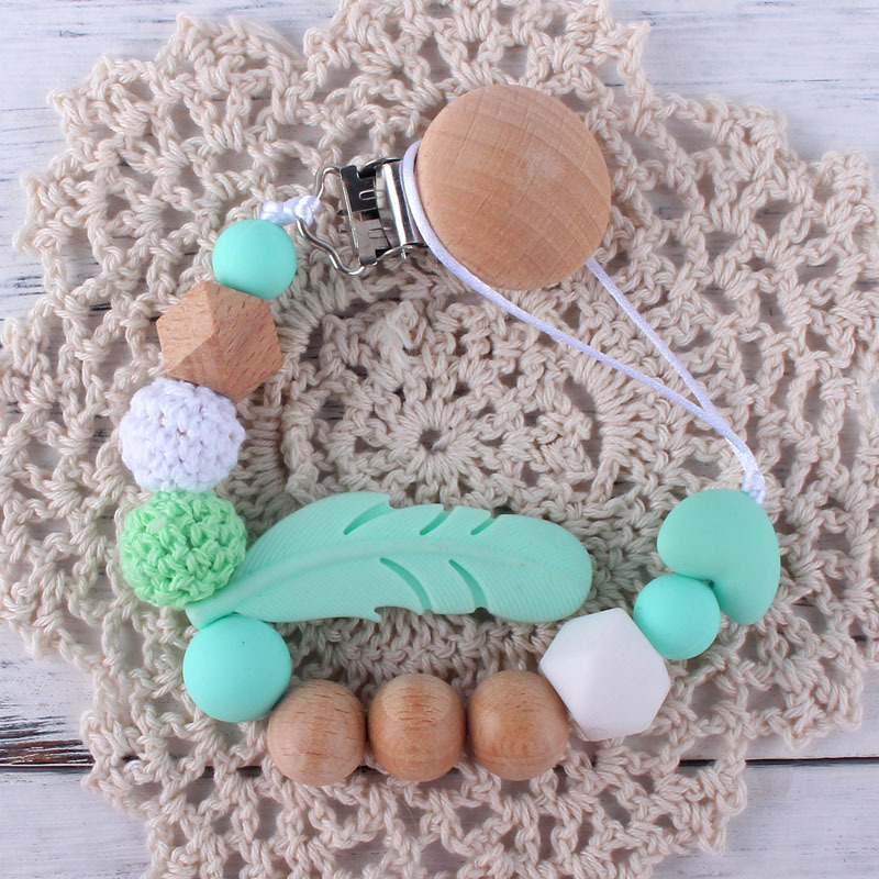 Cadena de chupete de silicona suministros para bebés cadena anti-caída mordedor bebé nuevo clip de chupete anti-perdido cadena anti-caída