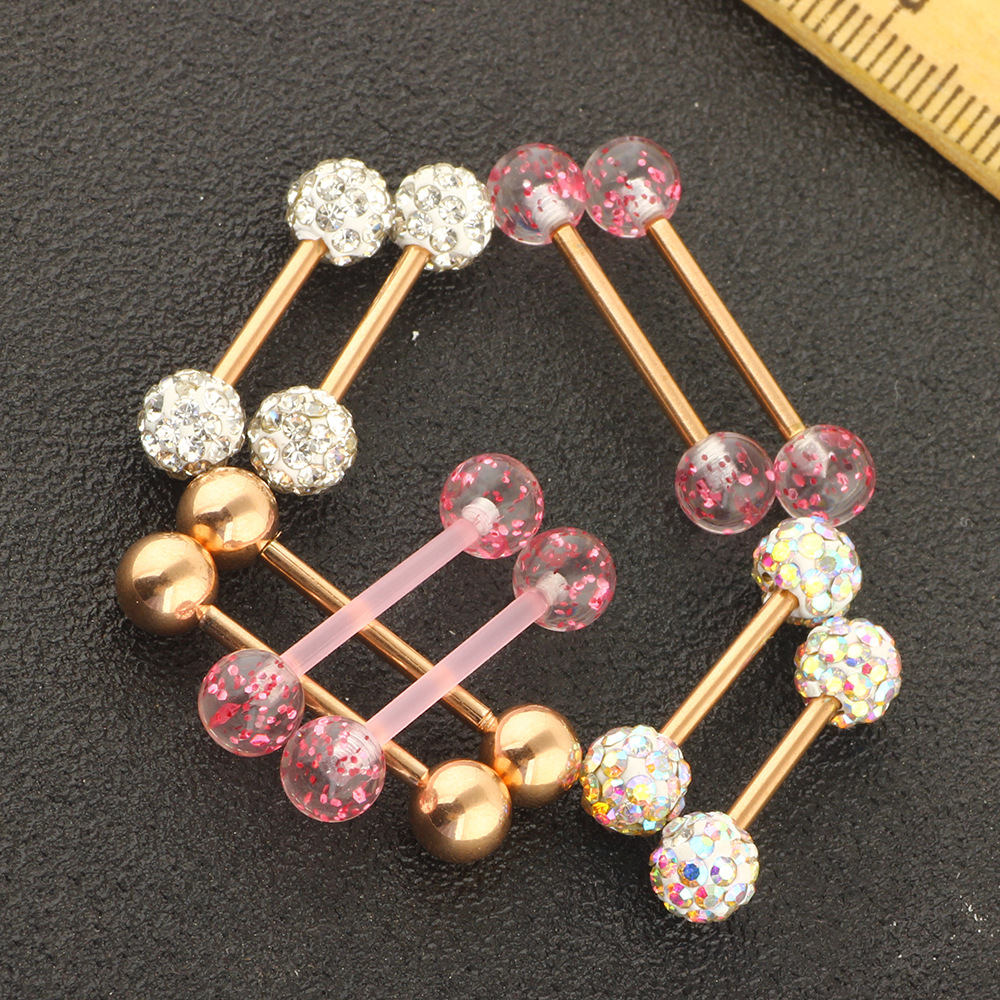 16G labret stud size and finish detail