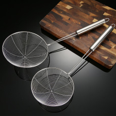 展明304不锈钢线漏火锅油炸油格过滤勺网漏 大圆管漏勺 厂家直销