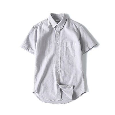 优家 试衣间男夏款纯色五色经典基础款短袖 牛津纺衬衫一件代发|ms