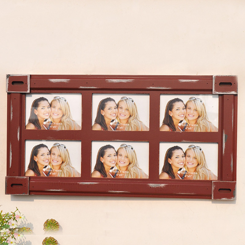 Country retro wooden photo frame