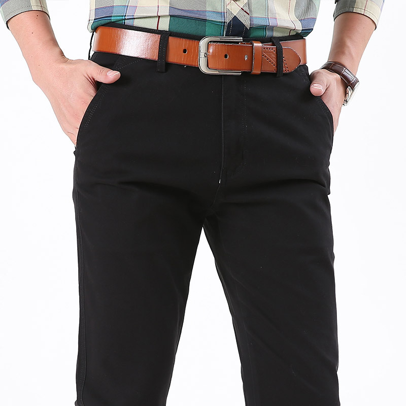 Pantalones casuales transfronterizos de los hombres sueltos pantalones rectos de los hombres de negocios de mediana edad estiramiento pantalones de los hombres del todo-fósforo pantalones sueltos al por mayor 8898 image 7