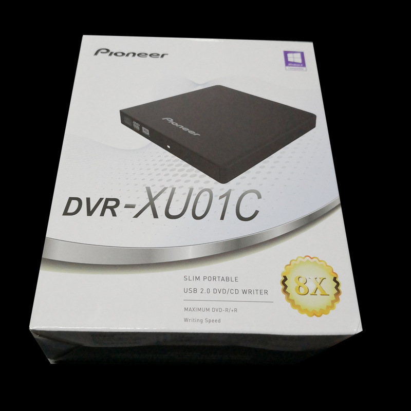 先鋒Pioneer DVR-XU01C 8X USB外置CD/DVD刻錄機輕薄移動光驅黑色