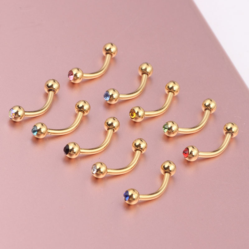 Pointed titanium steel lip stud product view
