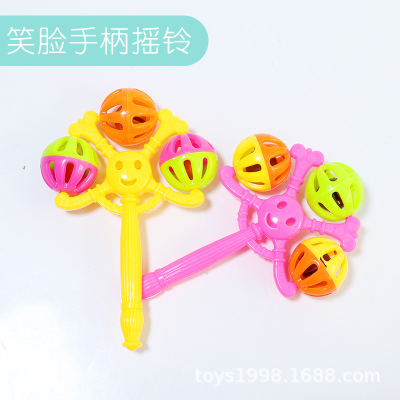0-3 años de edad bebé de mano Bell regalo de juguete de regalo de doble cabeza sonajero 929 serie Shantou gran cantidad precio de fábrica al por mayor