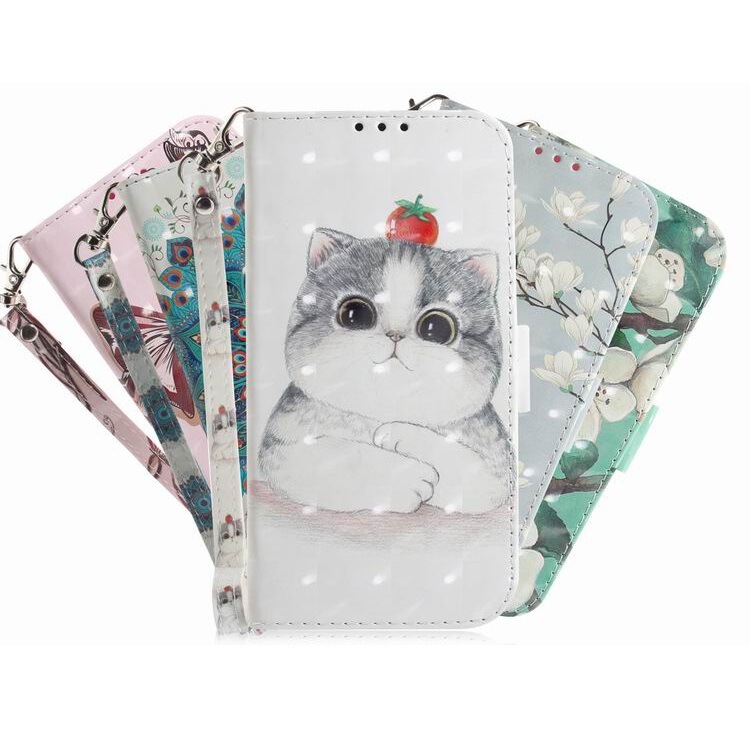 For Sony Xperia5 Painted Phone Case Asus ZS630KL Card Leather Case Google Pixel3 Protective Case