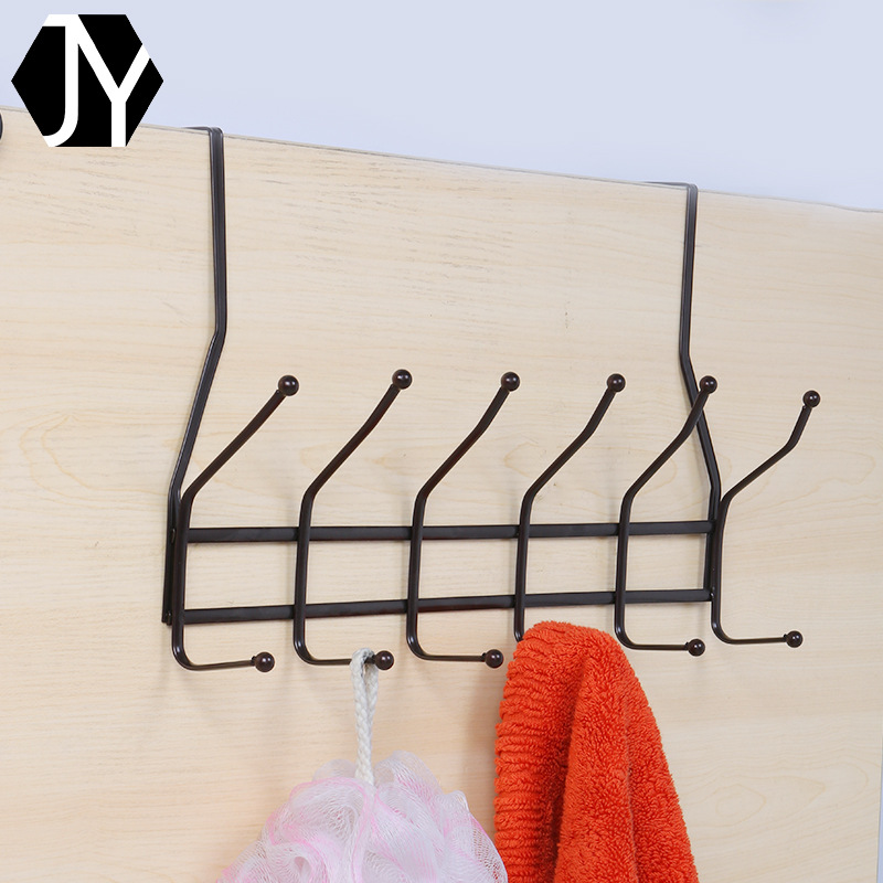 挂钩批发创意铁艺无痕门后挂钩金属门背式免钉衣帽钩厨房浴室衣钩