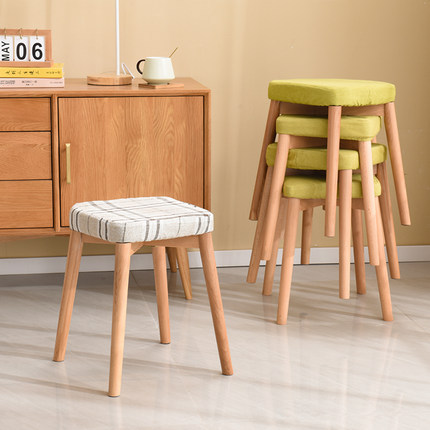 Dining table stool creative small stool home square stool dress stool fashion makeup stool restaurant bench solid wood stool
