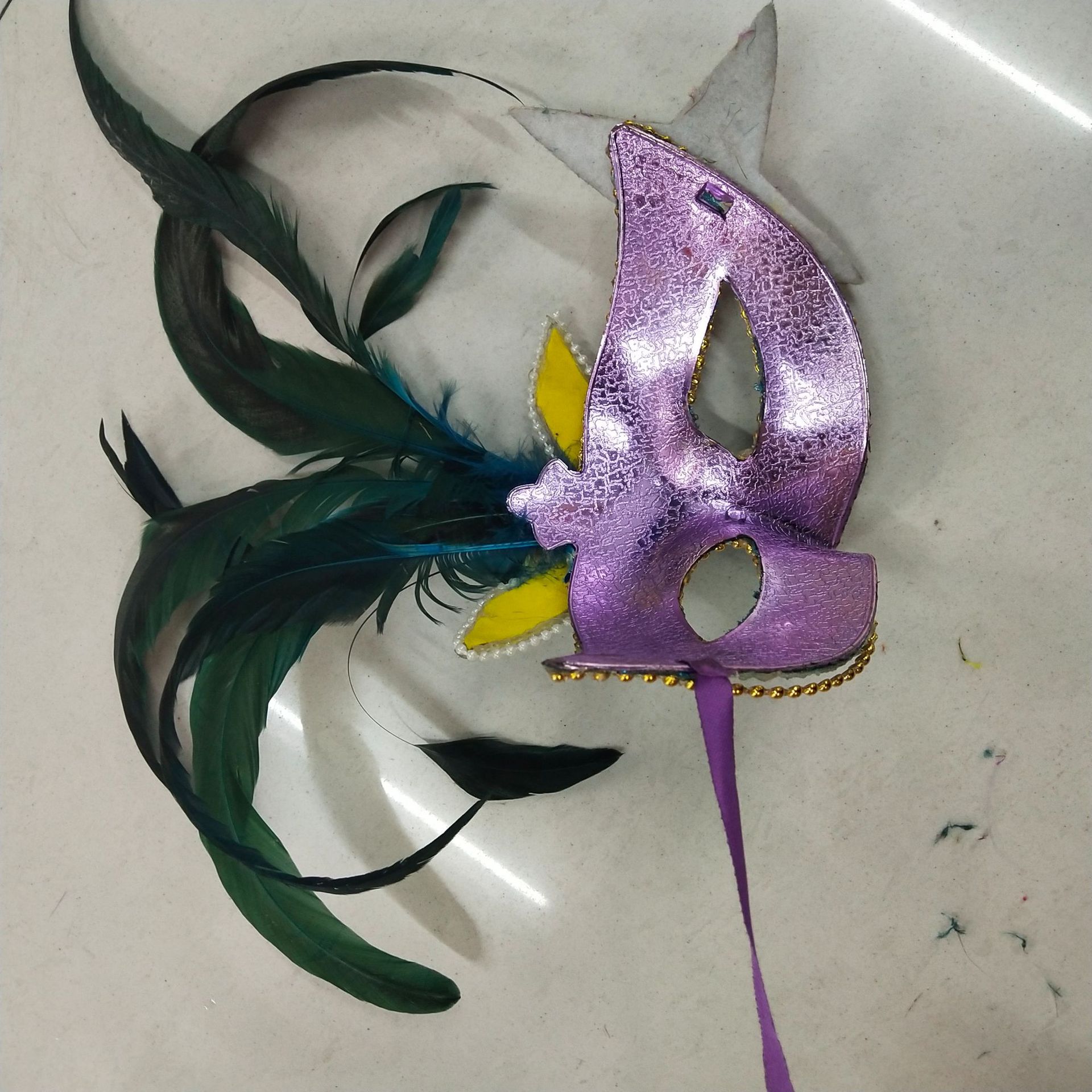 厂家批发 万圣节 羽毛面具 多款任你选 舞台演出配饰详情图6