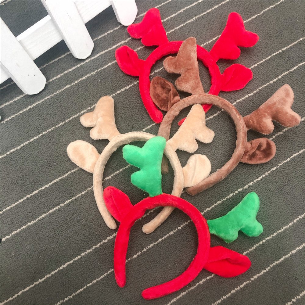 Christmas Elk Cute Plush Headband display picture 2