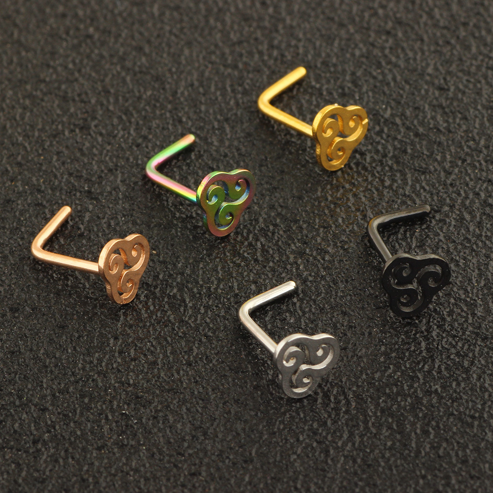 Pointed titanium steel lip stud product view