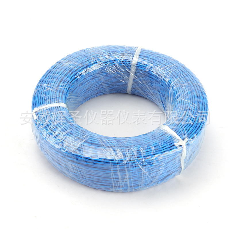 铁氟龙K型蓝色热电偶线麻花绞线感温线 K型蓝色多股测温线270.2