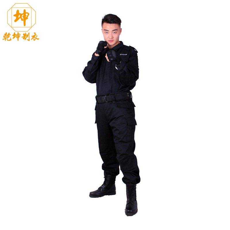 511款黑色斜紋保安特勤作訓服夏長袖襯衣套裝物業酒店夏季保安服