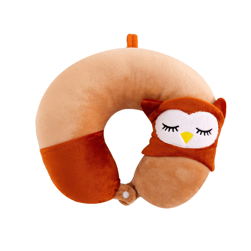 Almohada cervical creativa con diseño animal en forma de U con antifaz dos en uno regalo promocional personalizable
