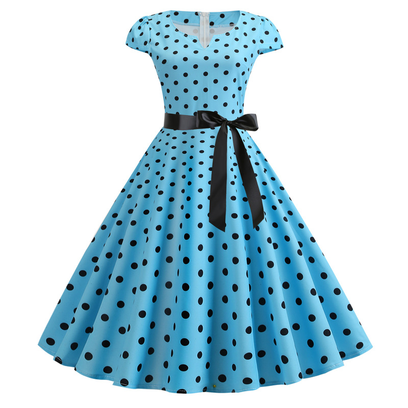 Amazon New Hot Women's Printed Large Swing Skirt Hepburn 50S Retro dress 6096 Amazon New Hot Women's Printed Large Swing Skirt Hepburn 50S Retro dress 6096
