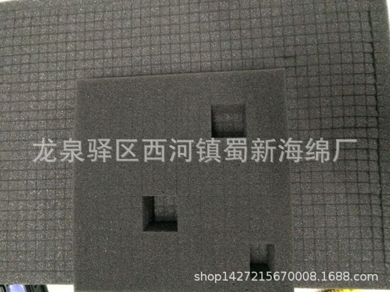 厂家直销黑色高密度手撕小方格海绵泡沫/礼品盒手撕海绵泡沫