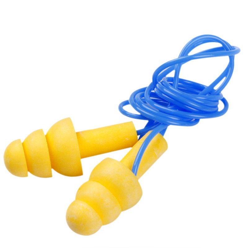 Tapones Auditivos Lavables con Cordón 340-4002 de Caucho Termoplástico, para Natación y Sueño