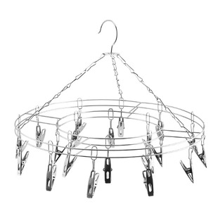Jujiajia multifunctional stainless steel windproof drying rack with clip drying rack underwear socks children drying rack