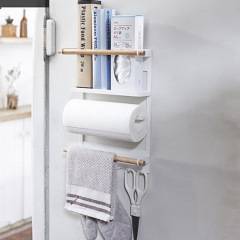 Japanese iron refrigerator rack magnetic refrigerator storage rack side wall multifunctional paper towel holder refrigerator storage rack hanging rack