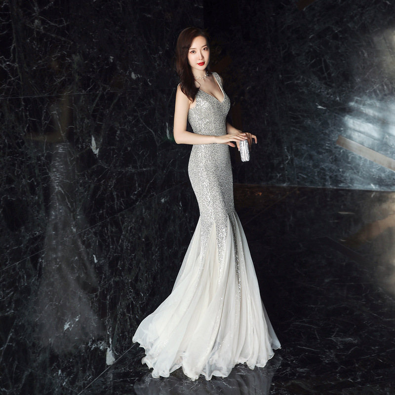 Evening dresses prom dress Robes de soire evening gowns Evening dress banquet president fishtail sequins sexy dress Evening dresses prom dress Robes de soire evening gowns Evening dress banquet president fishtail sequins sexy dress