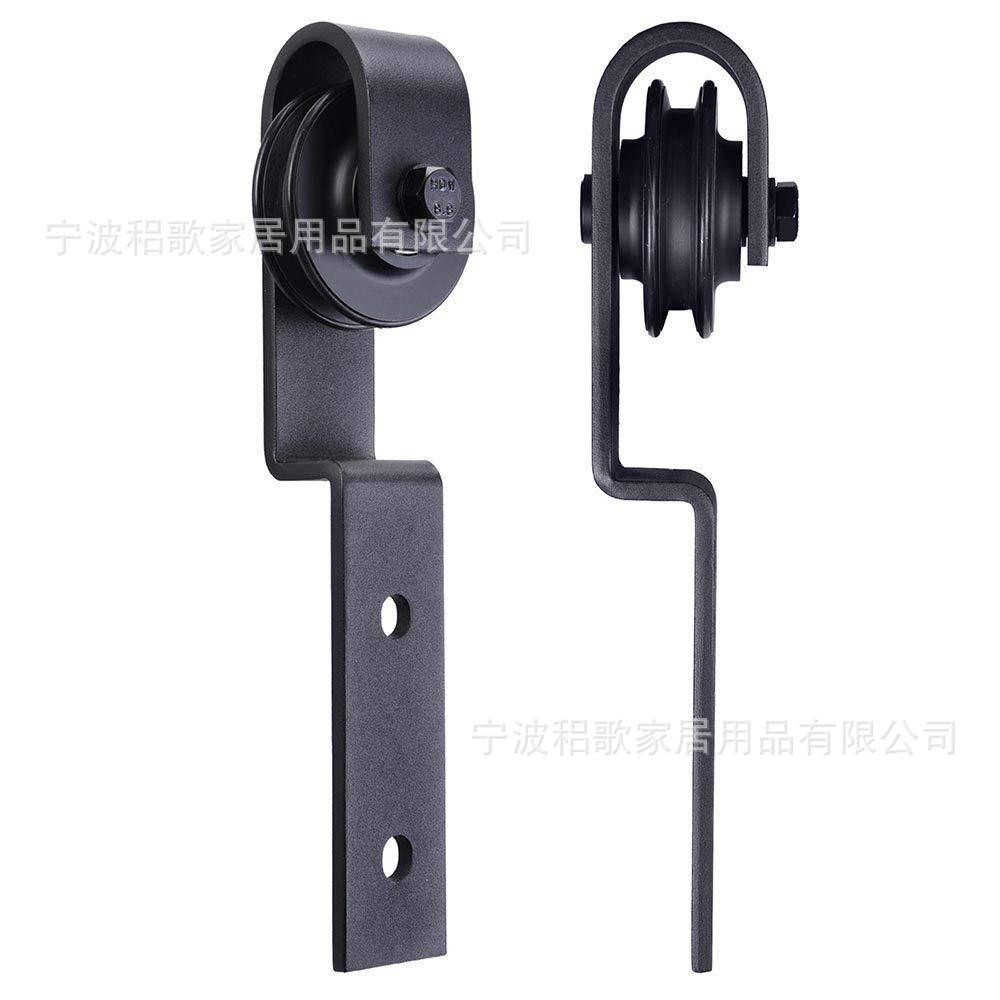 American barn door pulley hanging rail, folding double door barn door hardware pulley hanging rail, sliding door hardware