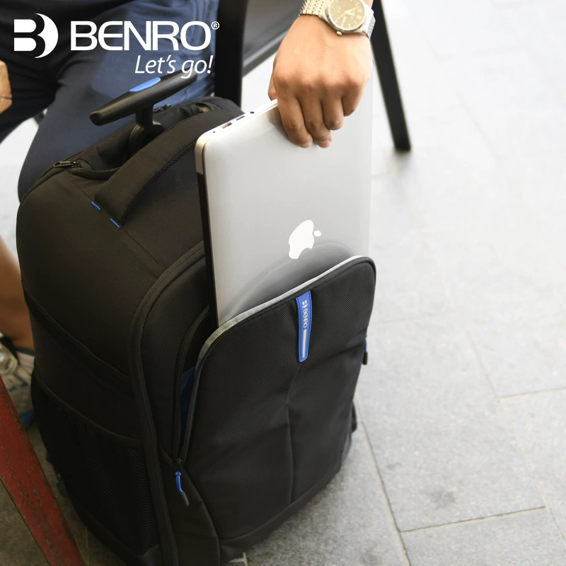 Camera bag for hiking, capacious suitcase, worn on the shoulder