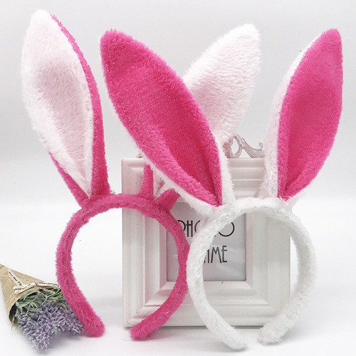 2pcs Halloween sequins hoop Halloween rabbit hair hoop bunny rabbit ear clip cheer items wholesale