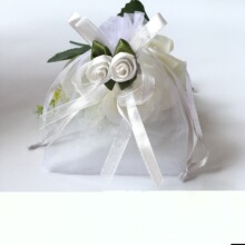 蝴蝶结郁金香喜糖袋/圣诞糖果婚庆礼品包装袋/抽绳束口袋糖果色