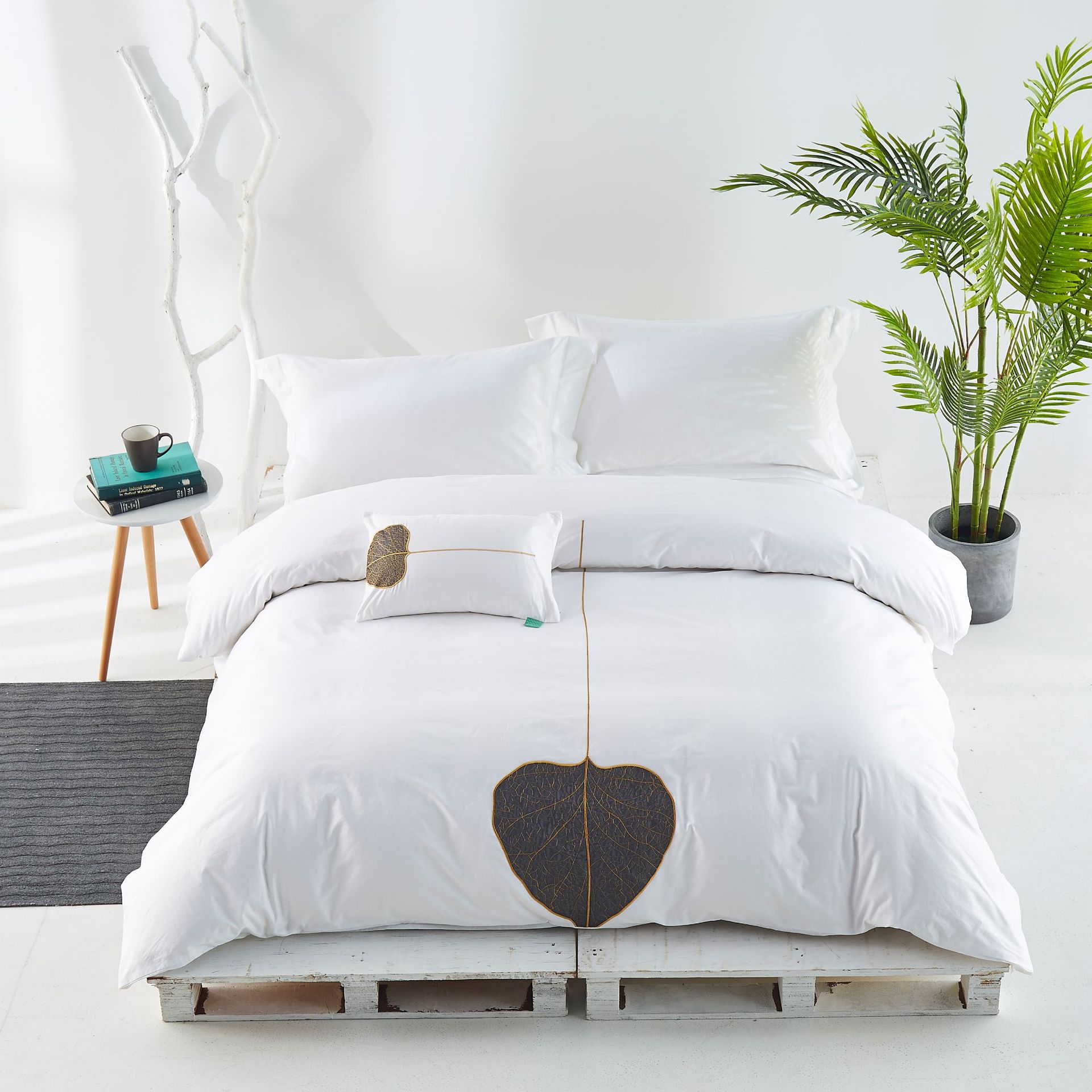 厂家直销新款绣花四件套全棉酒店床上用品宾馆布草批发定制