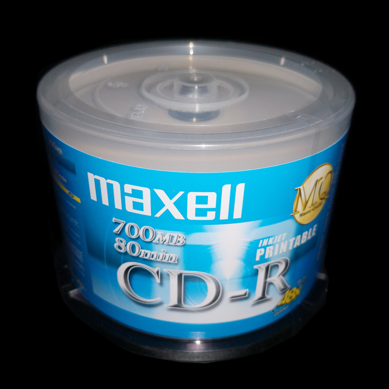 台産麥克賽爾Maxell萬盛 CD-R 48X MQ空白可打印CD刻錄盤光盤50片