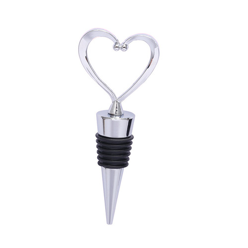 Manufacturer wholesale high-end zinc alloy heart-shaped wine stopper advertising gift hotel supplies tools