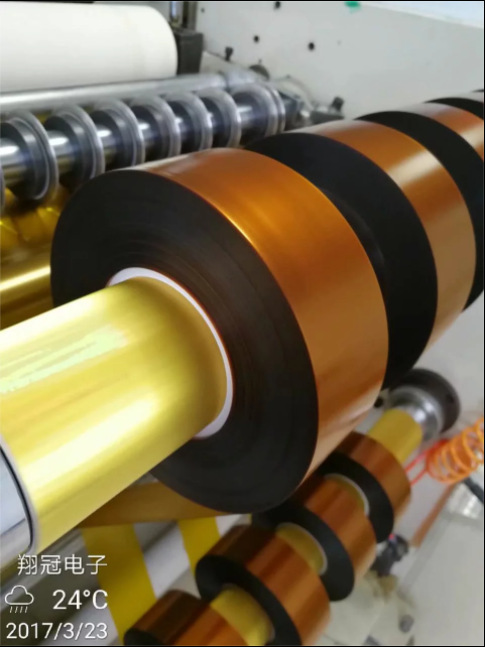 供应F46双面PI胶带包PTC加热器胶带热粘绝缘黄纸高耐温背胶