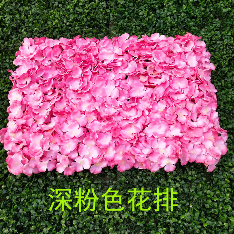 Simulated Pincushion Rows of Flower Wall Background Artificial Flowers Wedding Ceremony Supplies Decoration Rows of Flowers Wedding Photo Studio Background