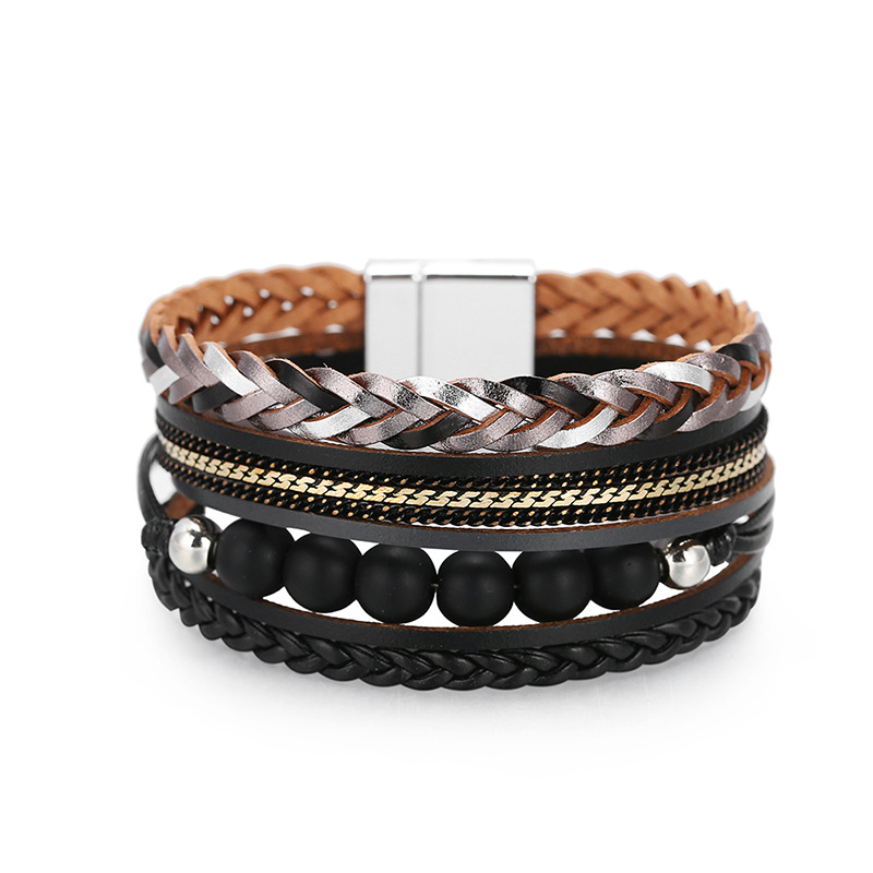 Bohemian Style Multilayer Woven Leather Bracelet