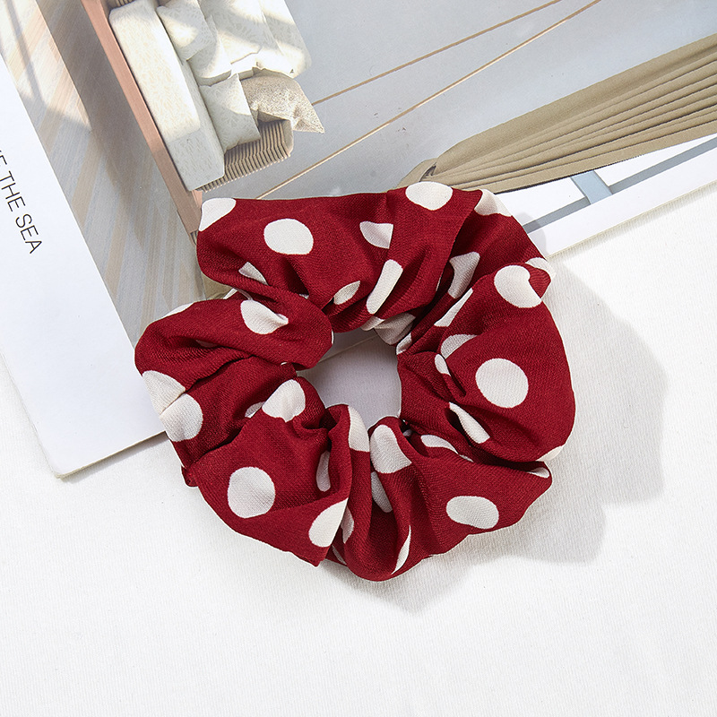 Dot New Spring And Autumn Creative Christmas Hair Ring High Elastic Seamless Cloth Ring Female Headwear Wholesale display picture 3