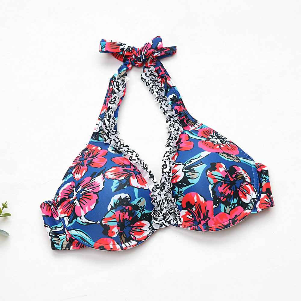   new floral sexy mix and match ruffled bikini  NSHL2030