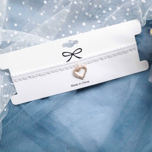 Christmas style jewelry Frozen White Love Pendant Neck Strap Choker Choker Clavicle Chain Necklace Women