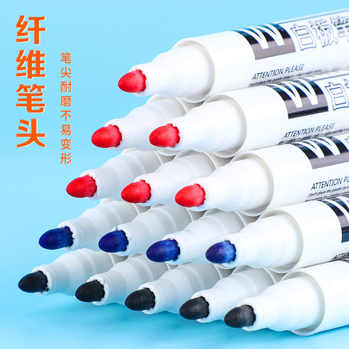 Whiteboard pen water-based erasable marker large capacity thick head black red and blue color writing display board pen stationery