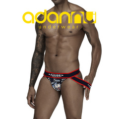 ADANNU Men's Invisible Double-D Cup Ice Silk Sexy G-String Men's Breathable Underwear Men's Low-Waist Briefs AD302