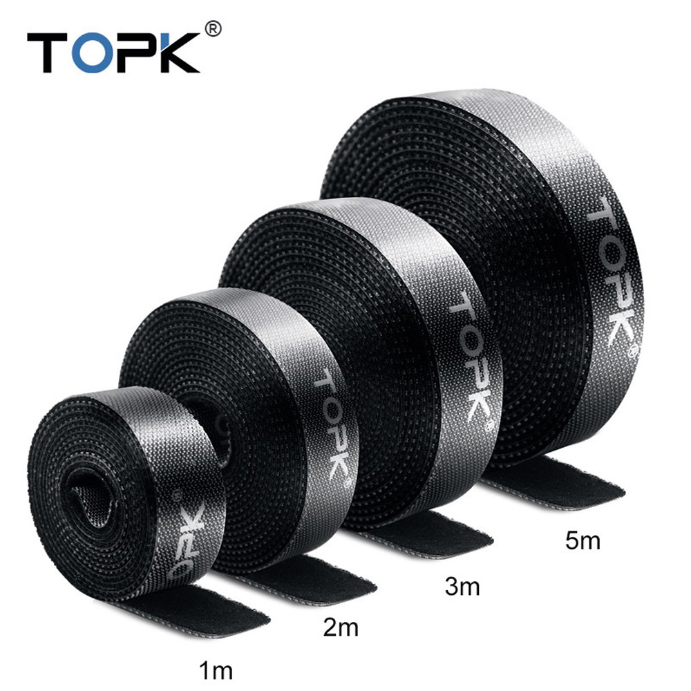 TOPK魔术贴自粘耳机充电数据线捆绑带背靠背电脑整理束集理线扎带