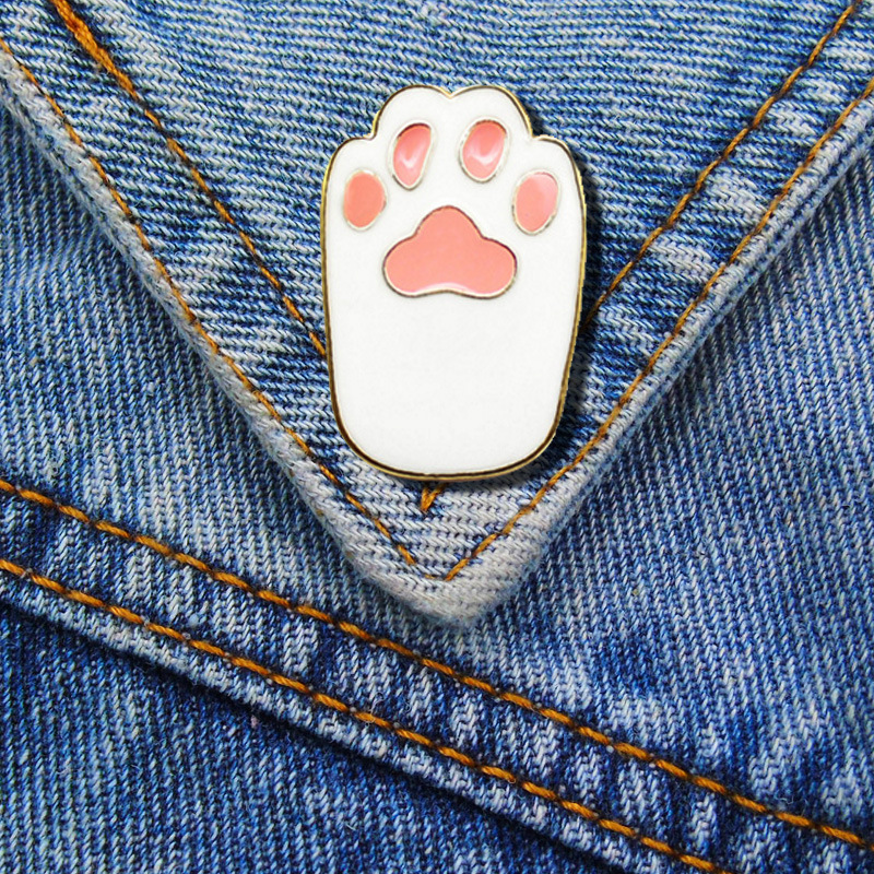 Paw Print Pattern Cute Pin Paw Print Alloy Enamel Unisex Brooches