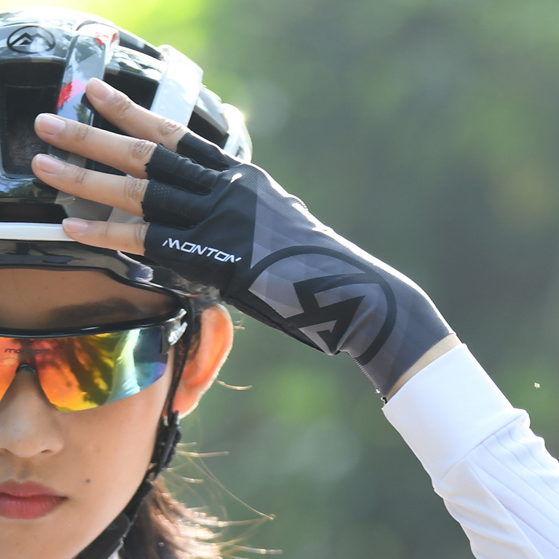 脉腾18短款半指男女夏季健身自行公路山地运动单车骑行手套
